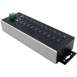 Exsys EX-1110HMVS-WT (USB-B, 10 Ports), Dockingstation + USB Hub, Schwarz