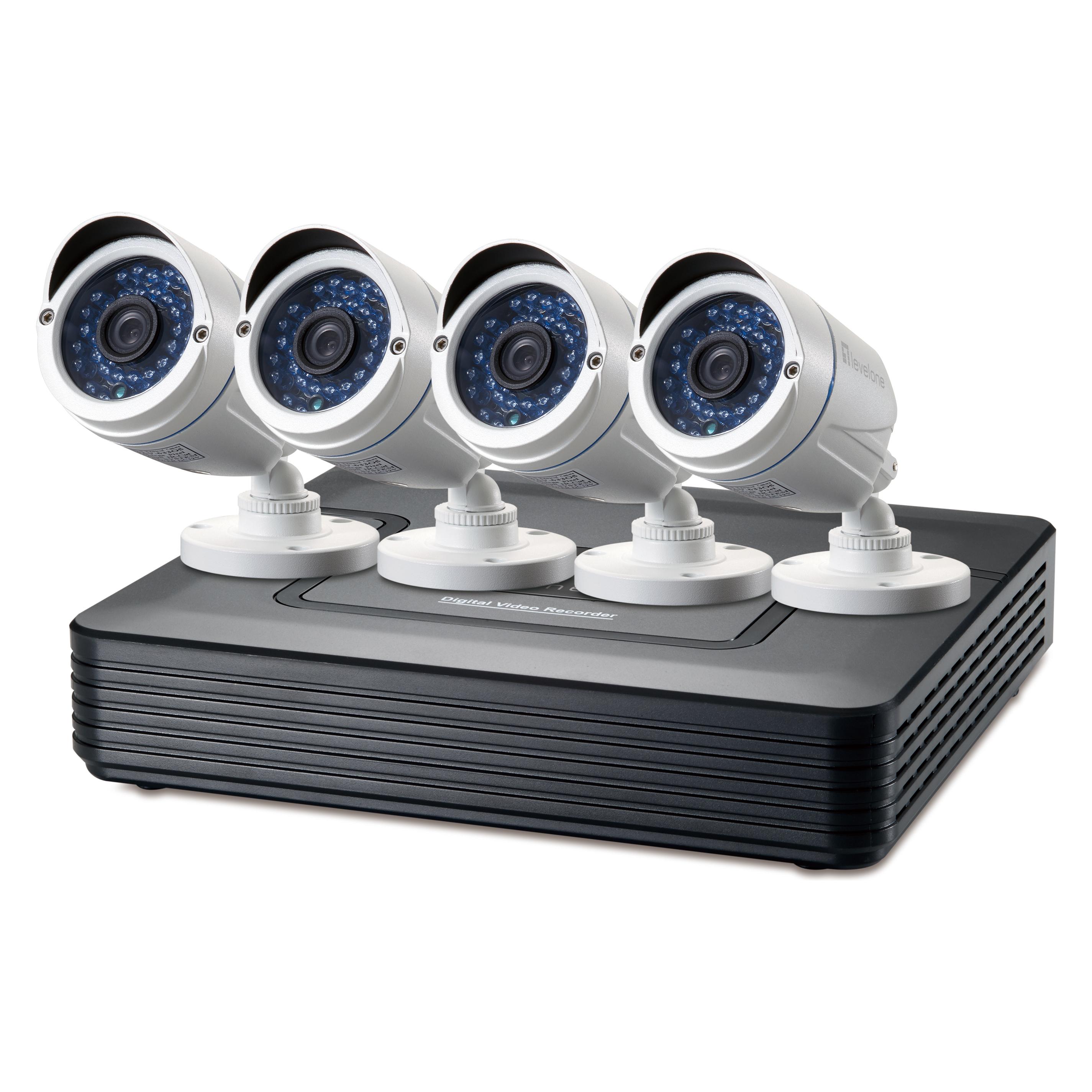 LevelOne CCTV 8-Kanal Fix Out H.264 IR 4xCam (Netzwerk Videorecorder (NVR)) (DSK-8001)