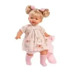 Llorens 33168 ROBERTA - realistische Puppe mit Geräuschen und weichem Stoffkörper - 33 cm