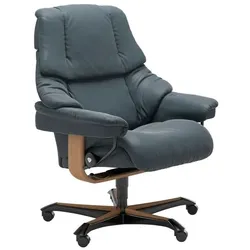 Stressless Bürostuhl Reno Office Leder Blau Batick Atlantic Blue