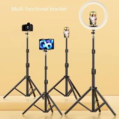 Inspired Living Compact Phone Tripod & Selfie Tripod With Light For Live Streaming Compact Phone Tripod & Selfie Tripod With Light For Live Streaming