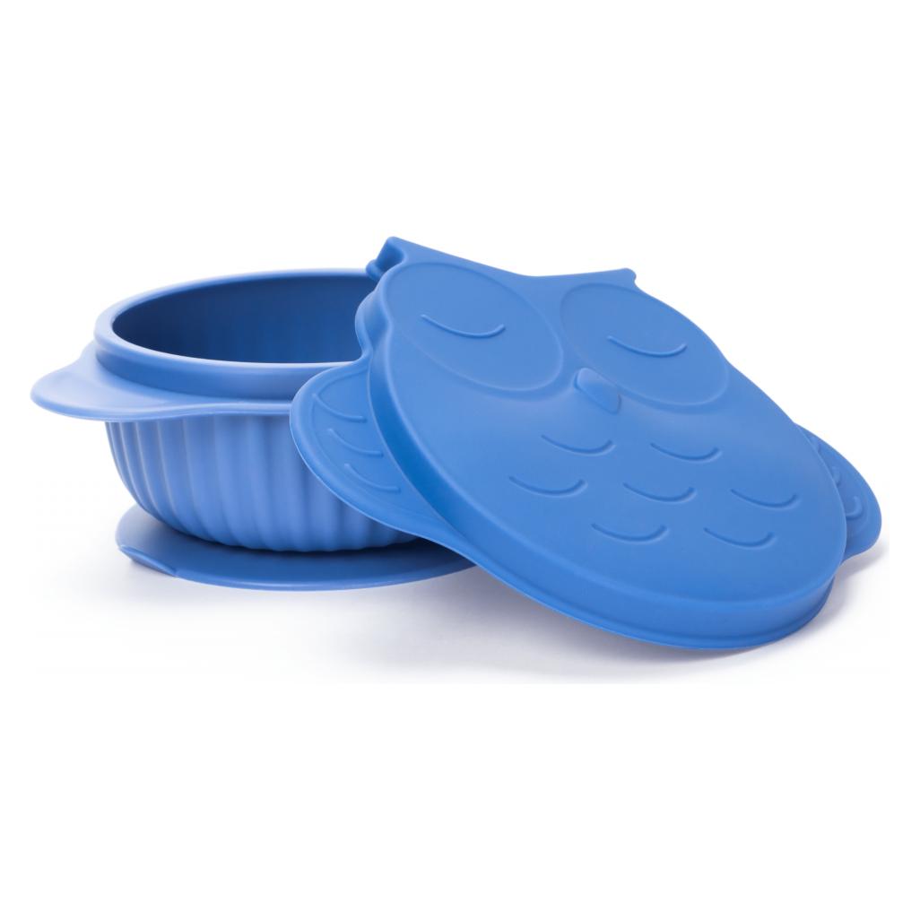 Innogio snack bowl with lid GIOfresh OWL, blue, 6m +, GIO-910BLUE (GIO-910BLUE)