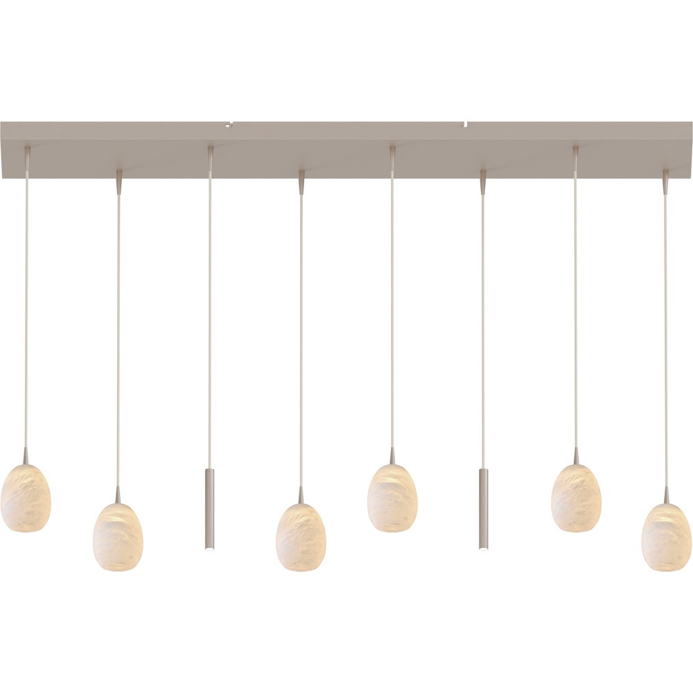 Masterlight Design hanglamp Alta 8-lichts beige terra