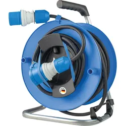 AS-SCHWABE 12270 - Camping Gerätetrommel mit CEE Stecker und powerlight, 25 m