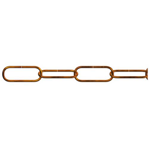 dörner + helmer 153642 Zierkette Alt-Messing Stahl 20m