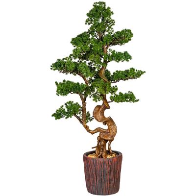 Kunstbonsai OTTO HOME "Perreux", grün, B:44cm H:125cm, Kunststoff, Kunstpflanzen, im Magnesiatopf