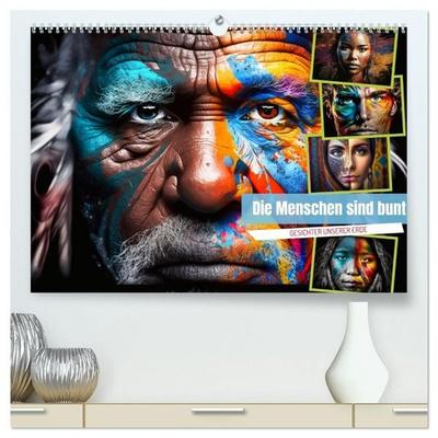 Die Menschen sind bunt (hochwertiger Premium Wandkalender 2027 DIN A2 quer), Kunstdruck in Hochglanz