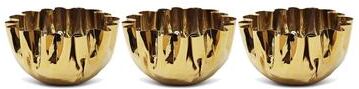 Vivience "Set of 3 Stainless Steel Crushed Bowls, 4.75""D"