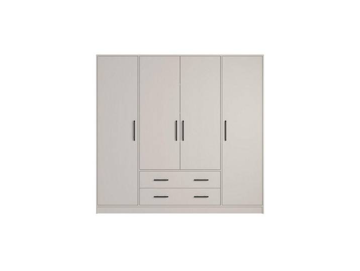 Deine Möbel 24 Kleiderschrank SAM SR1 200 / 190 / 56 cm 4-türig Kaschmir, 200x190x56 cm, Garderobe, Garderobenschränke