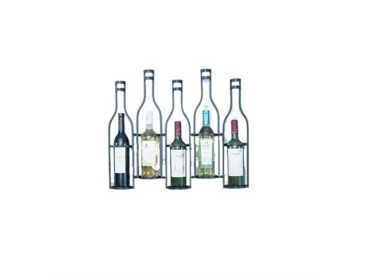 CJHFR472SG Weinhalter Weinregal Wandmontierte Weinregale for zu Hause Dekoration(Schwarz,Mittel)