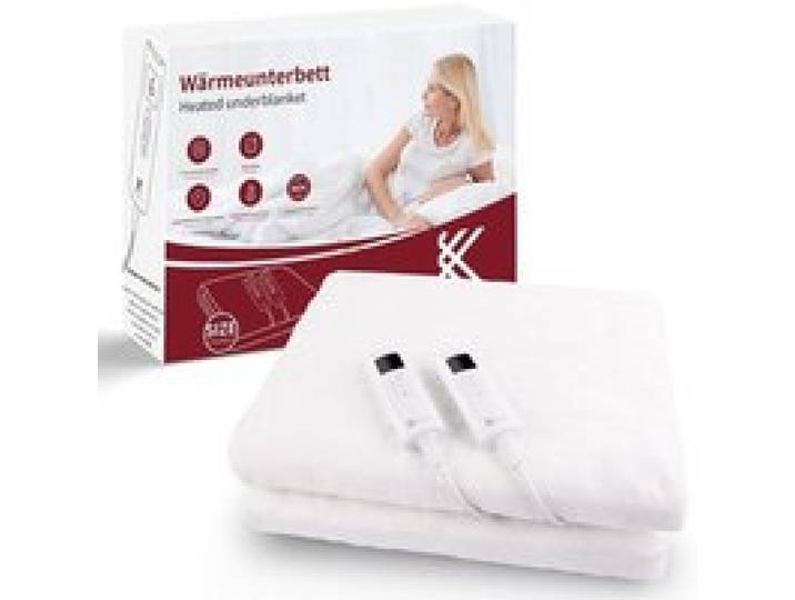 Surmatelas Chauffant Double 170x150 cm 2 Zones de Température 7 Réglages de Chaleur Arrêt Automatique Chauffe-Matelas Électrique