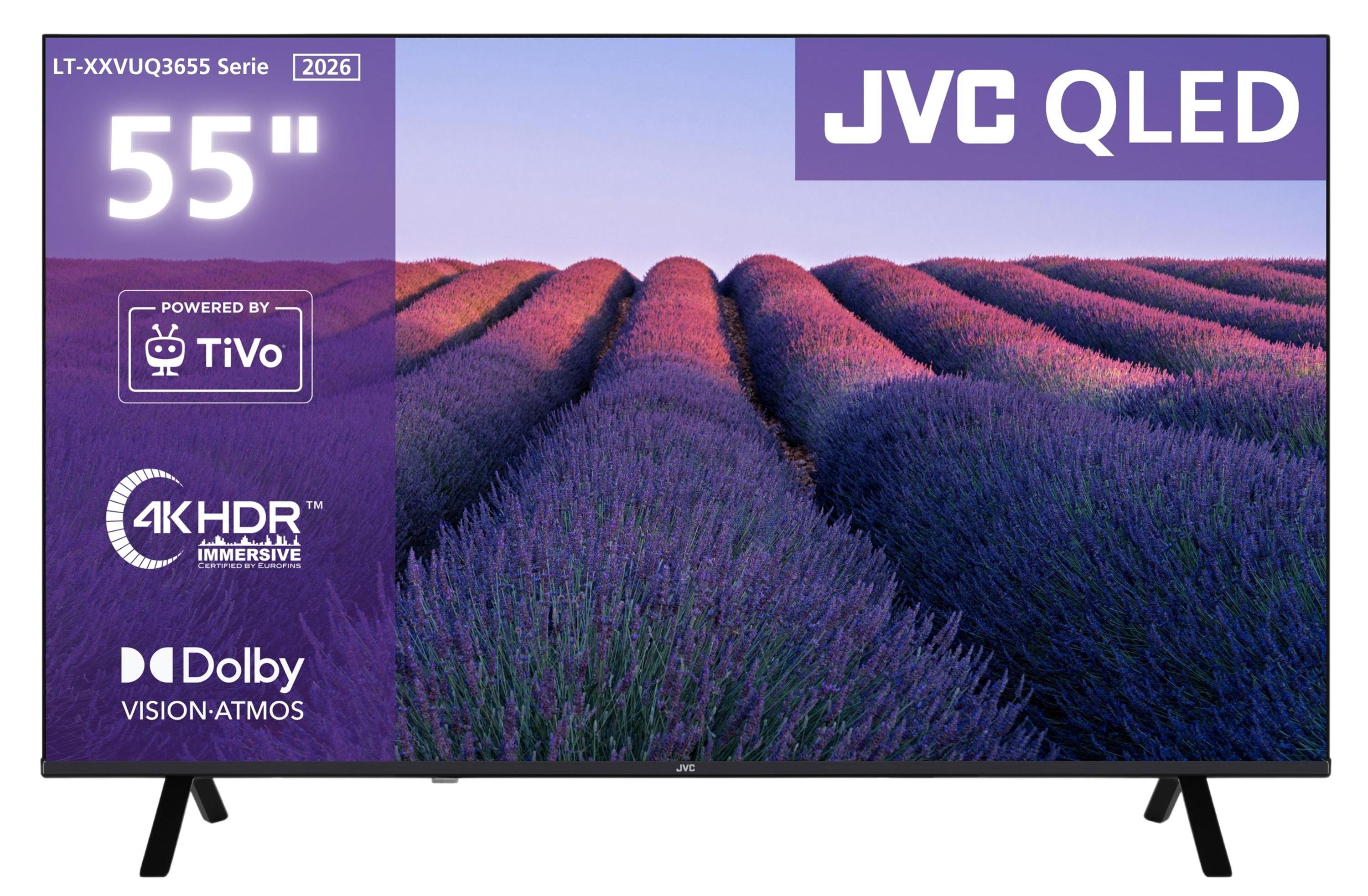 JVC LT-55VUQ3655 QLED Fernseher 55 Zoll Smart TV 4K UHD Dolby Vision HDR und Dolby Atmos (2026)
