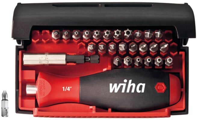 Wiha Jeu d'embouts Collector Security Standard 25 mm et embouts Torsion Mélangé 27 pcs 1/4