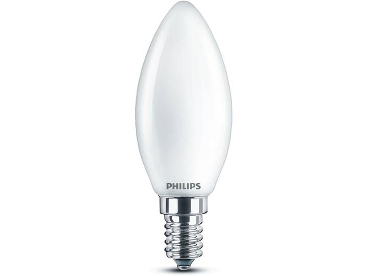 Leuchtmittel Philips Kunststoff E14 40 W - Farbe: Weiss - LED - Lichtfarbe: Kaltes Tageslichtweiss - Leuchtmittel- LED Leuchtmittel
