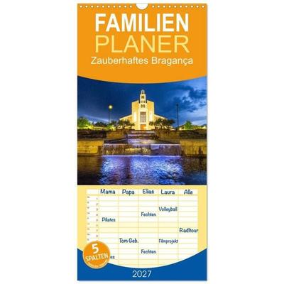Familienplaner 2027 - Zauberhaftes Bragança mit 5 Spalten (Wandkalender, 21 x 45 cm) CALVENDO