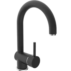 Eisl, Küchenarmatur, Wasserhahn Küche FUTURA C Spültischarmatur Satin Schwarz Schwenkbar NI182GAB