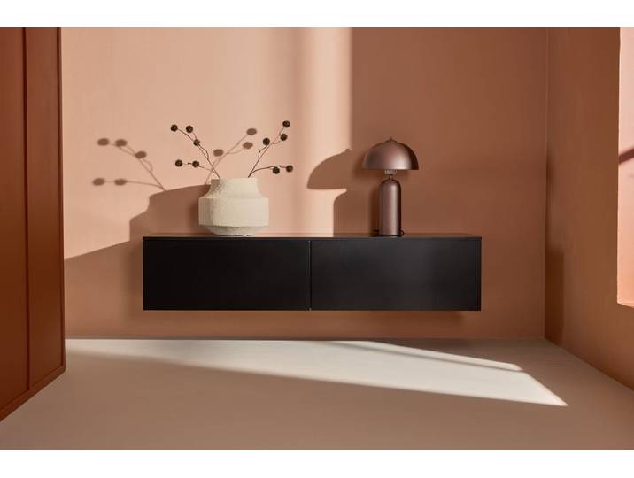 TV-Lowboard Nerio – Puristische Raffinesse in Schwarz - Schwarz - Luxusbetten24