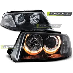 Scheinwerfer Angel Eyes Schwarz passend für VW PASSAT 3BG B5 FL 09.00-03.05