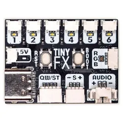 Pimoroni Tiny FX LED Controller Board, RP2040, 133MHz, 6 Mono LED Kanäle, 1 RGB LED Kanal