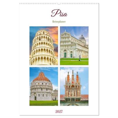 Pisa - Reiseplaner (Wandkalender 2027 DIN A2 hoch), CALVENDO Monatskalender