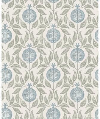Graham & Brown Apple of Grenada Sky Blue & Green Wallpaper