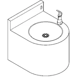 KWC Aquarotter Wandtrinkbrunnen, ANIMA, Edelstahl, 305x320x350 mm, Trinksprudler, elek., 2030056994 2030056994