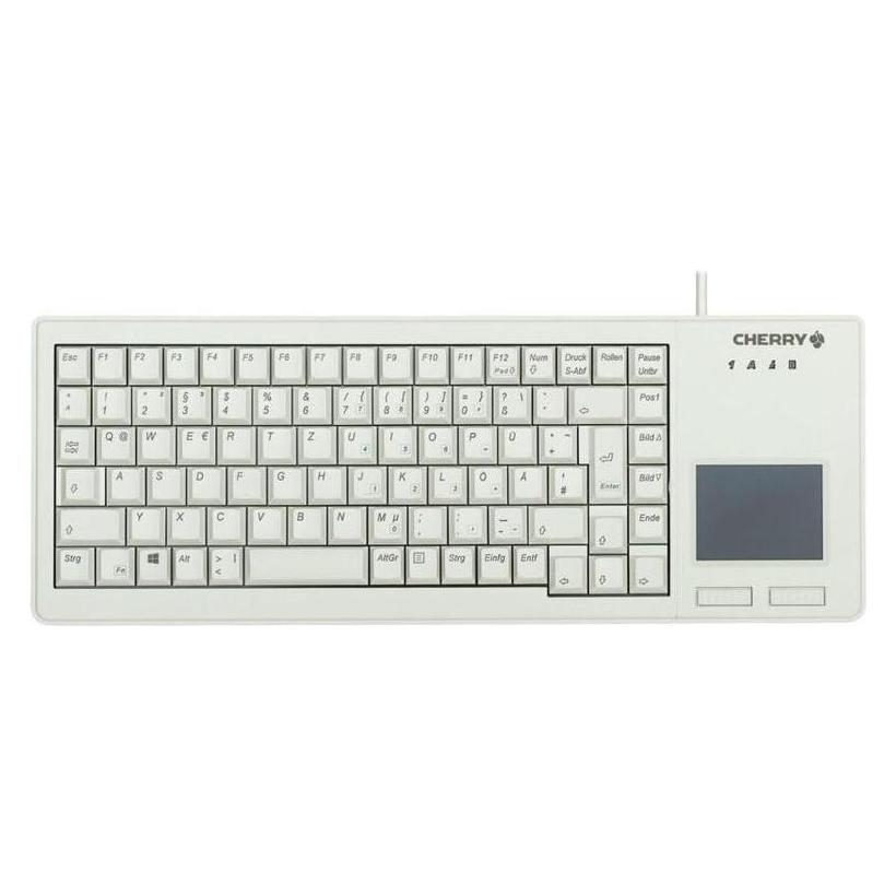 Cherry XS Touchpad Keyboard USB grey (US) US-Englisch mit EURO Symbol (US, Kabelgebunden) (G84-5500LUMEU-0)
