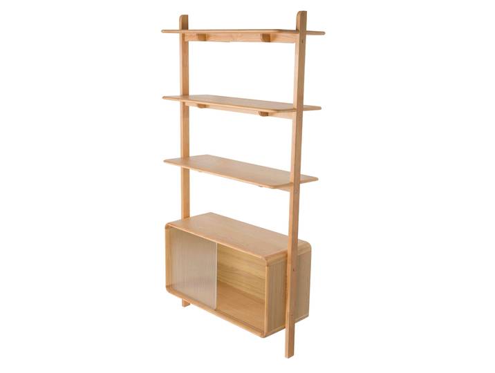 Zuiver Rise Regal Eschenholz/Glas 180x90 cm
