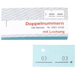 WOLF & APPENZELLER Doppelnummernblöcke mit Lochung blau