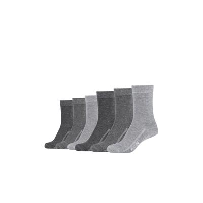 Socken MUSTANG, Damen, Gr. 39-42, grau (fog mix), Baumwollmischung, normal, Socken Socken, mit verstärktem Fersen- und Zehenbereich