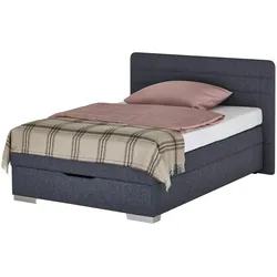 Boxspringbett mit Bettkasten  ¦ blau ¦ Maße (cm): B: 161 H: 109