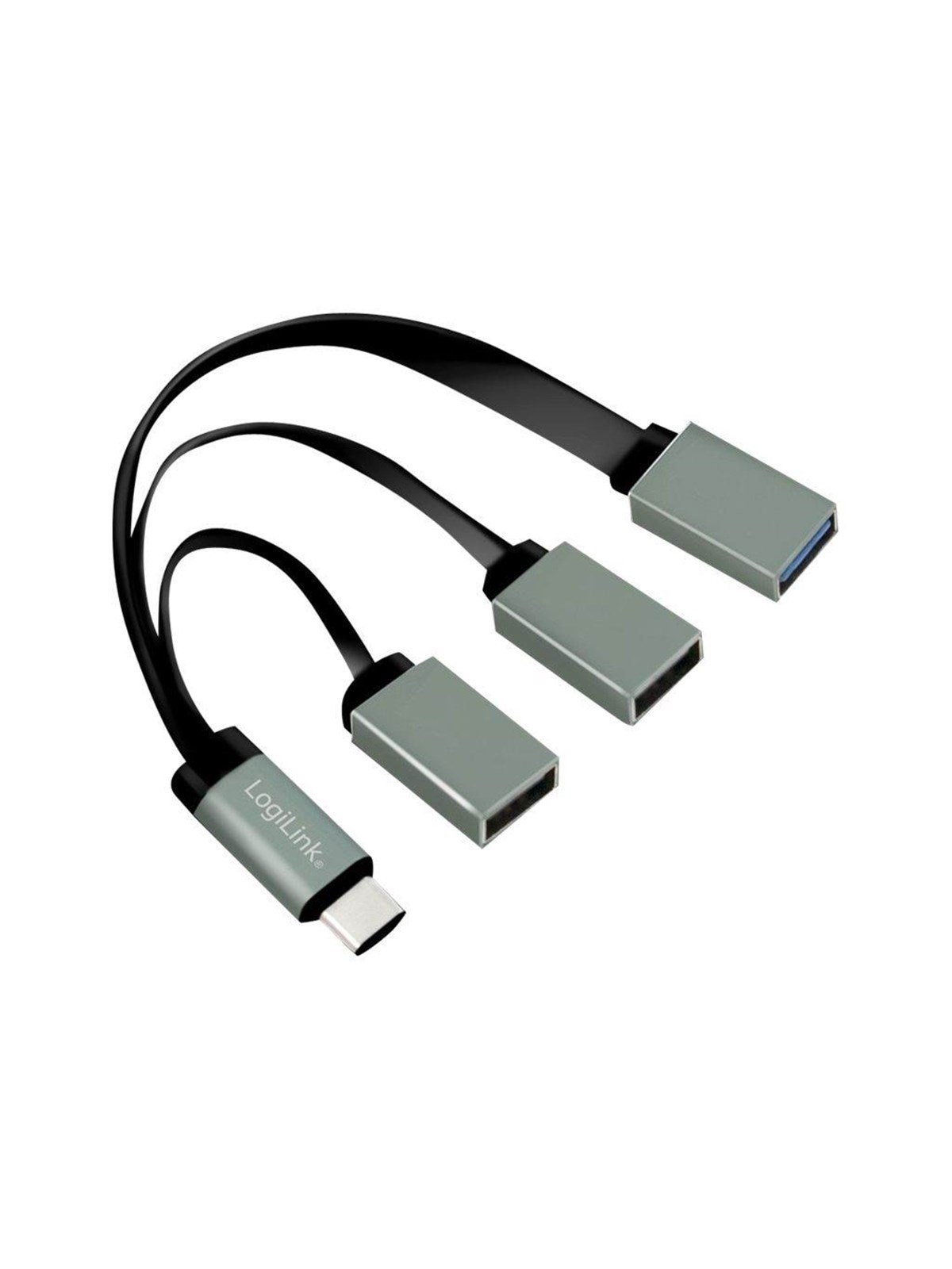 LogiLink USB-C Hub 2x USB 2.0 AF + 1x USB 3.0 AF USB-Hubs - 3 - Grau