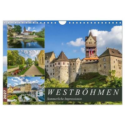 WESTBÖHMEN Sommerliche Impressionen (Wandkalender 2027 DIN A4 quer), CALVENDO Monatskalender