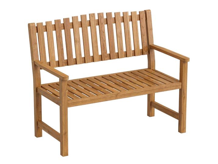 Outsunny Gartenbank Akazienholz Naturholz, Naturfarben, Holz, 64x92x112 cm, Gartenmöbel, Gartenbänke
