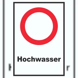 HB-Druck Durchfahrt verboten Hochwasser Schild A6 (105x148mm)