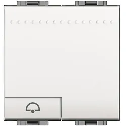 BTicino N4042M2N LivingLight Schließer- taster Axial 2M mit Wippe Glocke SL Weiß