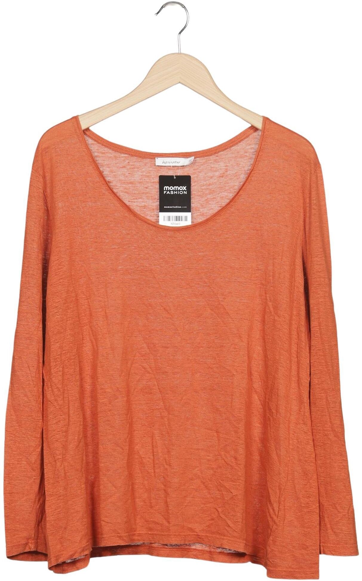 hessnatur Damen Langarmshirt, Orange, Gr. EU 48, Hanf - Second Hand