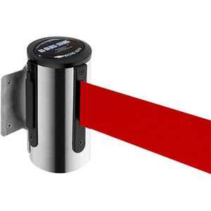 RS-GUIDESYSTEMS Personenleitsystem GLW 45, silber, aus Edelstahl, Gurt: 2,3m in rot