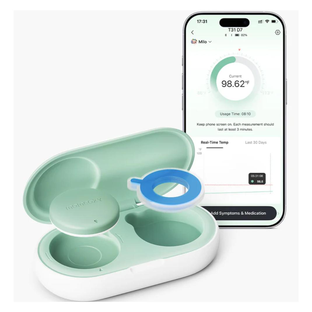 Momcozy Smartes Babythermometer (Achselhöhle) (TH003-GR70000B10101-A)