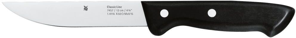 Allzweckmesser WMF "Classic Line 25cm", schwarz, Klingenlänge 12cm, Stahl, Kochmesser, Allzweckmesser schwarz Klingenlänge 12cm