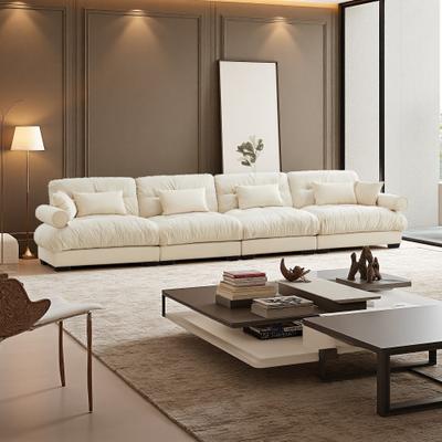 Velvet Oversized Modular Sofa with Bolstered Armrests, and Deep Seat
