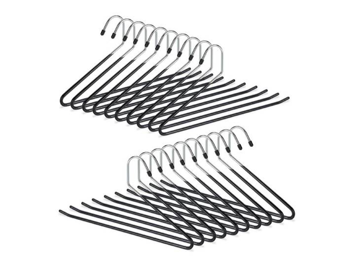 Relaxdays 100x zwarte broekhangers antislip