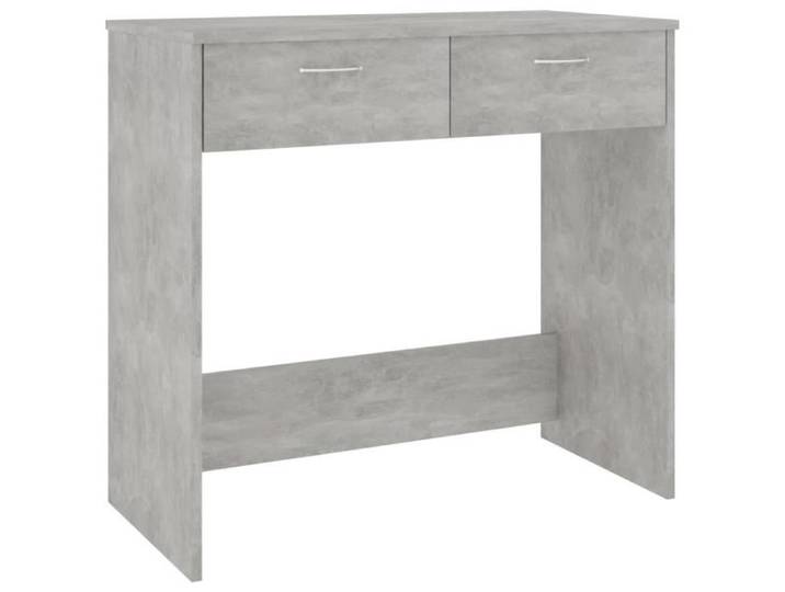 Bureau - SALUTUYA - BD57687 - Gris béton - 80x40x75 cm - 2 tiroirs