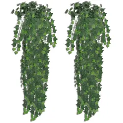 vidaXL Künstlicher Efeu grün 90 cm 2 Stück