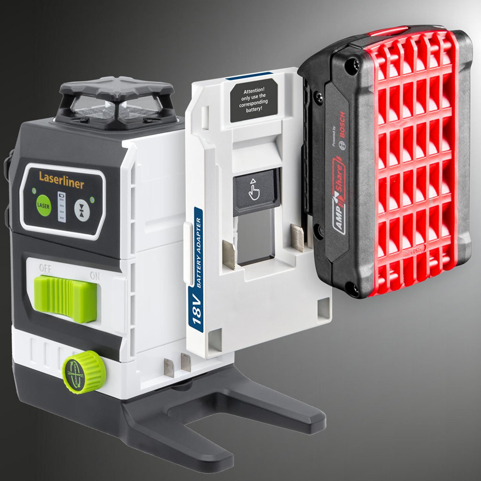 Laserliner kruislijnlaser Multi-18V-serie met PowerAdapter Bosch Professional