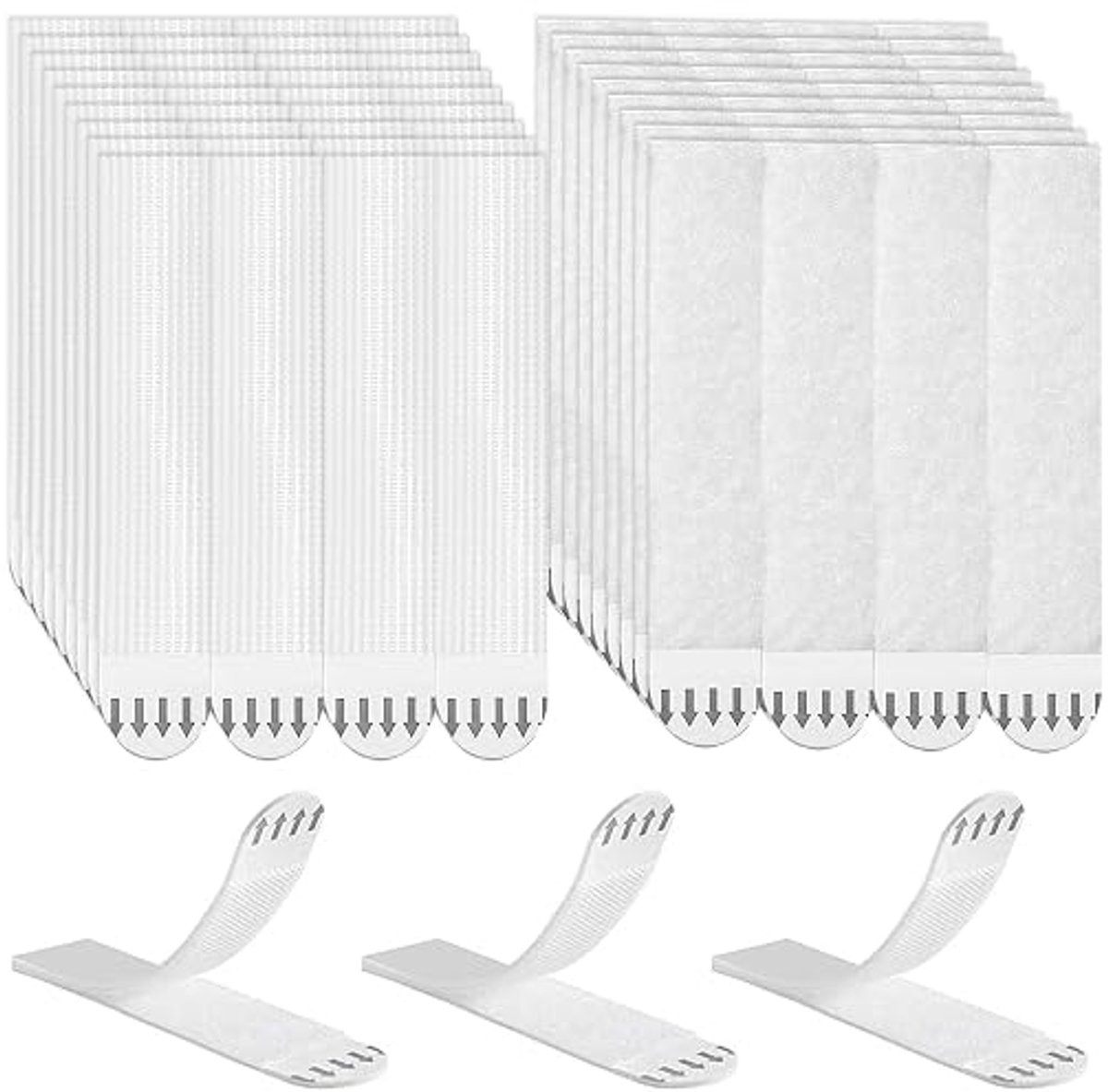 Velcro Foto Ophangstrips - Zelfklevende Schilderij Ophangstrips - Wit - Set van 36 Paar - 19 x 92 mm