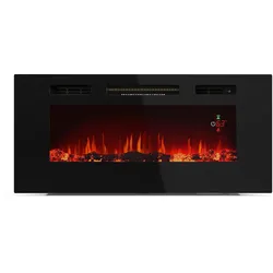 Galeras Smart Elektrokamin   2 Heizstufen   16 – 30°  LED-Flammenillusion   IOT-fähig Schwarz 102 x 47 x 13 cm