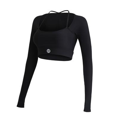 Sporttop YEAZ "Long Top CLUB LEVEL", Damen, Gr. S, schwarz, Obermaterial: 78% Polyester PES. 22% Elasthan EL., Sweatshirts Sporttop