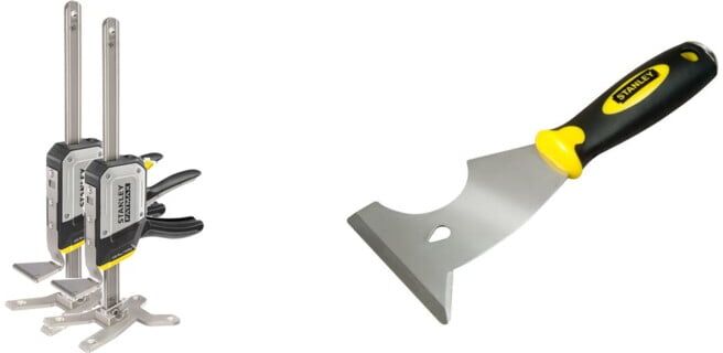 Set Stanley Einhand-Montagewerkzeug Tradelift Set + Multifunktionsspachtel Breit 76mm