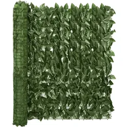 Helloshop26 - Balkonsichtschutz Sichtschutzmatte Sichtschutz mit Blättern 600 x 100 cm dunkelgrün 02_0010011